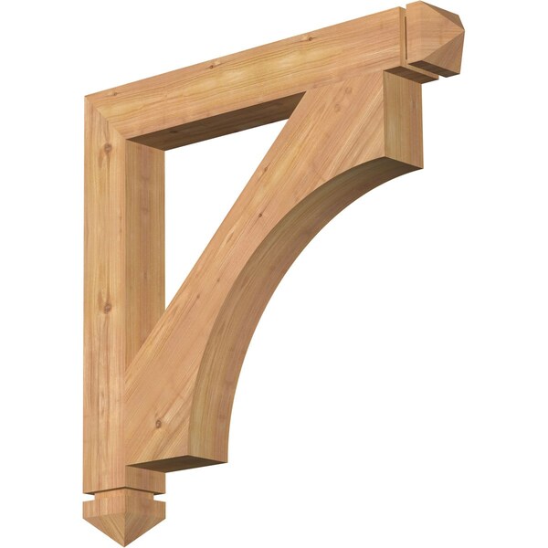 Ekena Millwork Westlake Arts & Crafts Smooth Bracket, Western Red Cedar, 3 1/2"W x 28"D x 28"H BKT04X28X28WTL03SWR - main